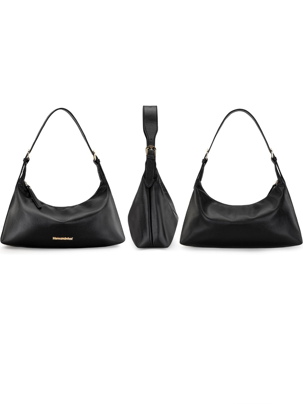 Montana West Black Faux Leather Shoulder Bag